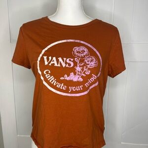 Brownish orange Vans T-shirt in a size small